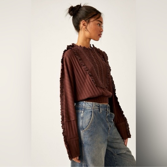 FREE PEOPLE MORE ROMANCE SHIRT TOP BLOUSE SIZE S MSRP $128.00 NWT - Picture 3 of 13